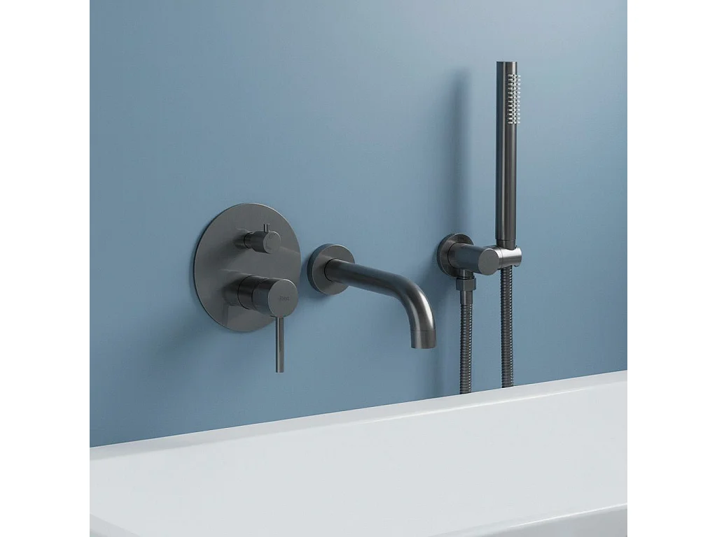 Robinet De Baignoire Sur Pied Rea Lungo +Box Titanium