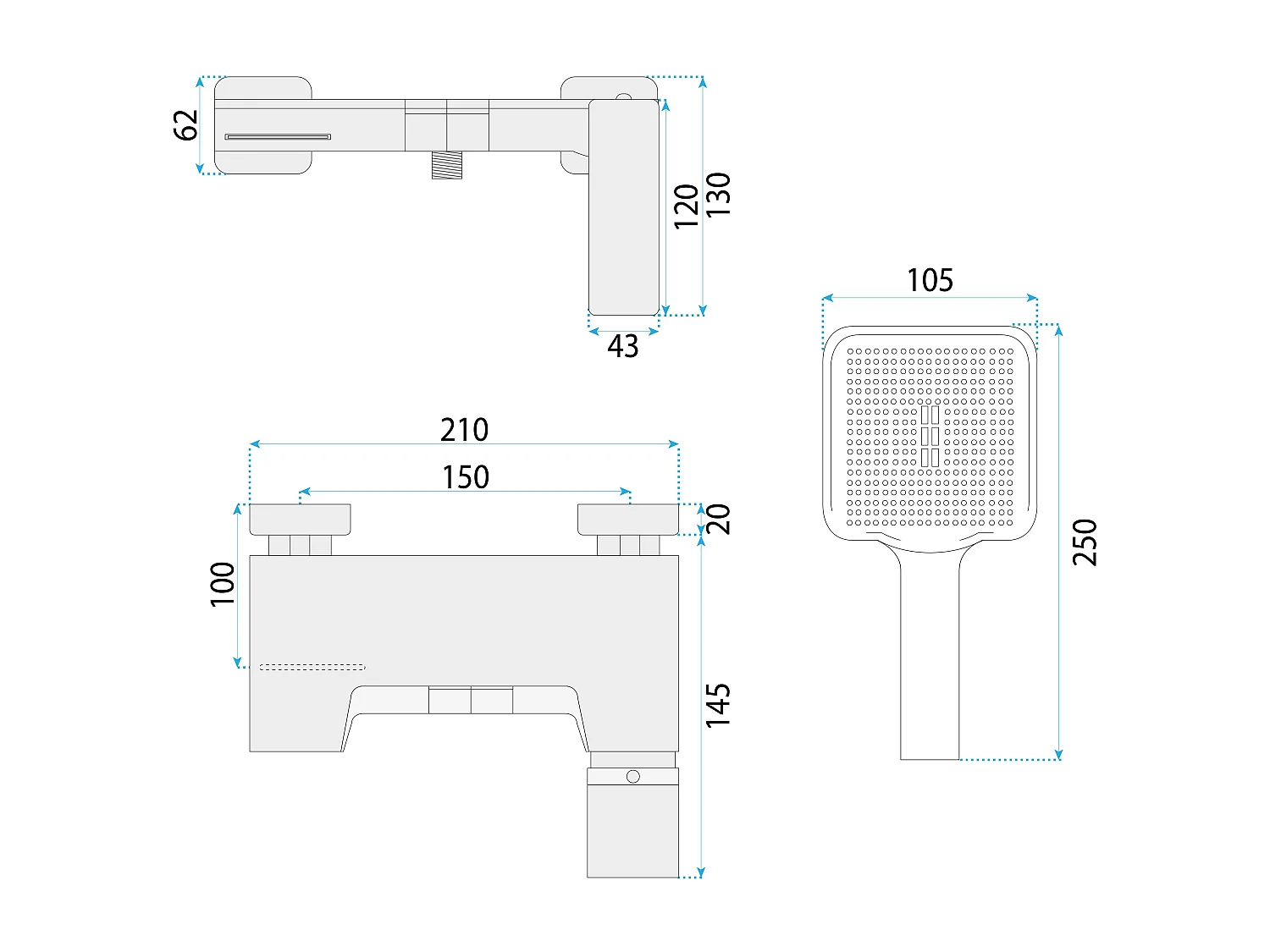 Robinet De Baignoire Rea Joe Brushed Gold