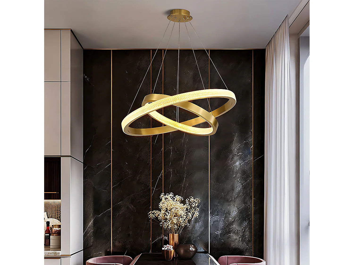 Lampe Suspendue Toolight App1772-Cp Na Pilot Led Brush Gold