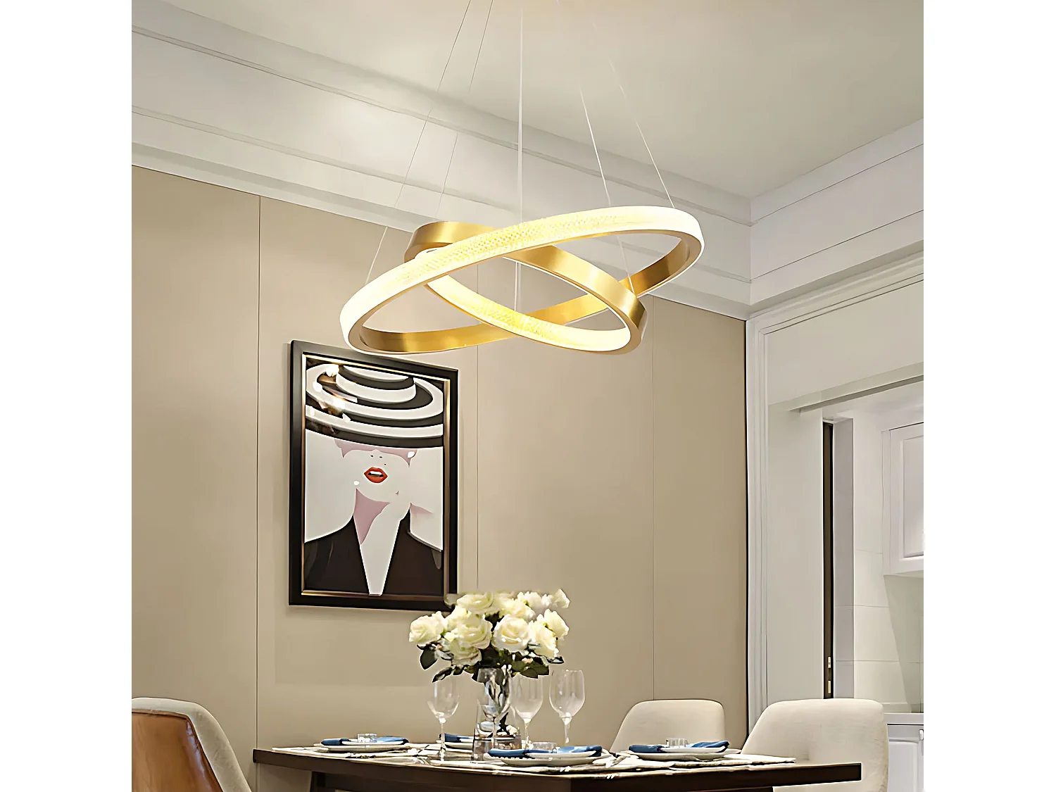 Lampe Suspendue Toolight App1772-Cp Na Pilot Led Brush Gold