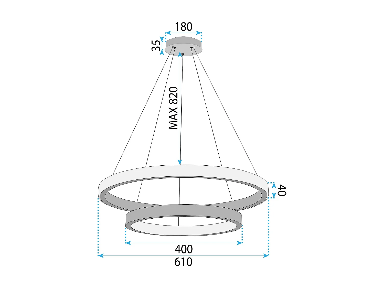 Lampe Suspendue Toolight App1772-Cp Na Pilot Led Brush Gold