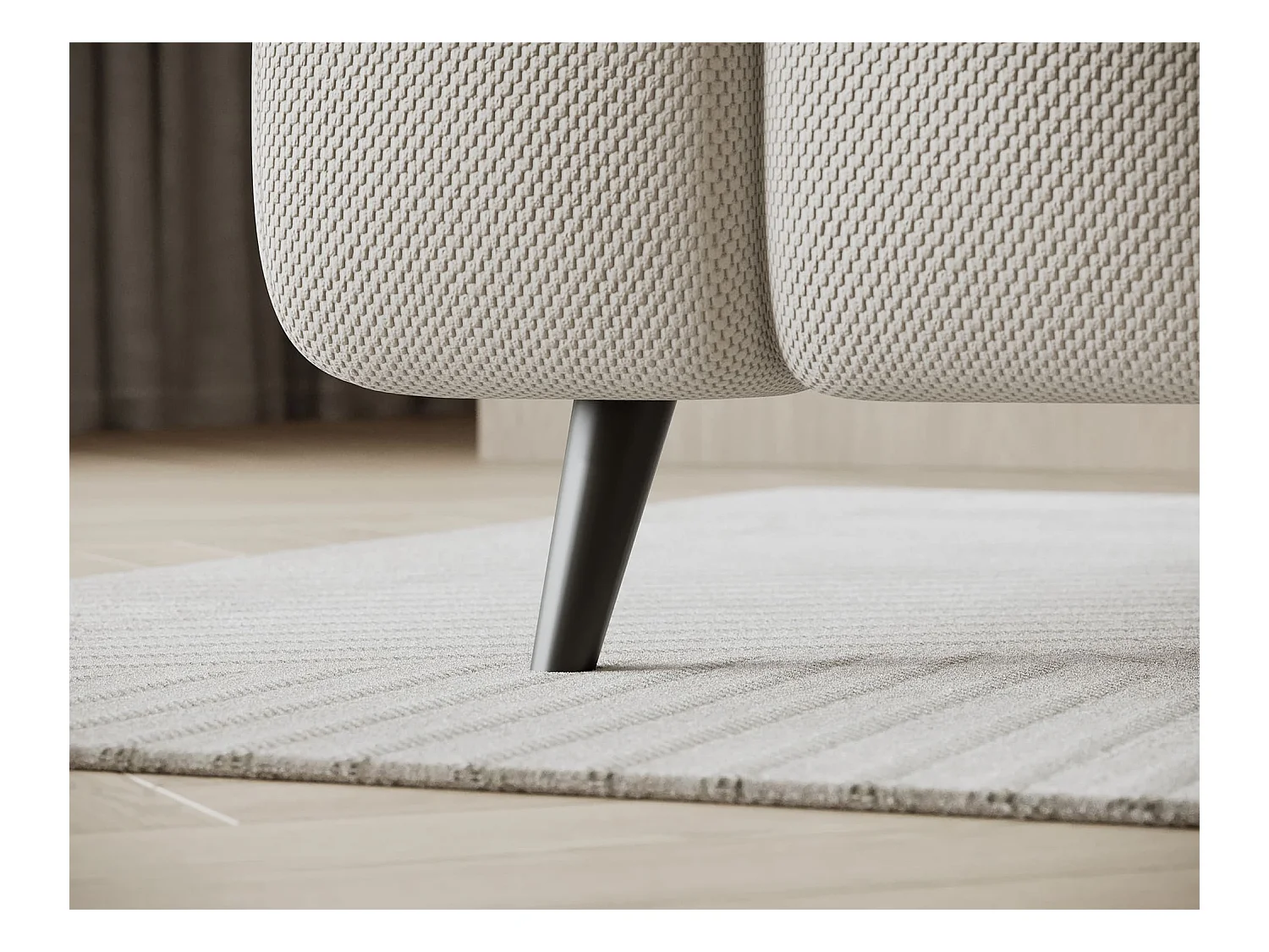 Lit boxspring Damian/180x200/revêtement tissu/Beige