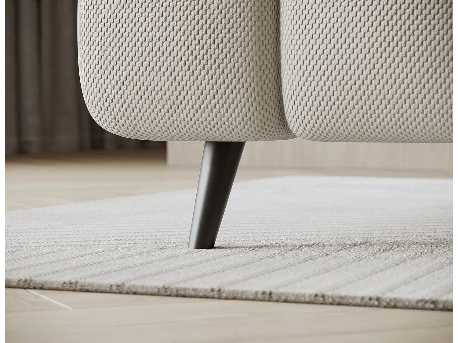 Lit boxspring Damian/180x200/revêtement tissu/Beige