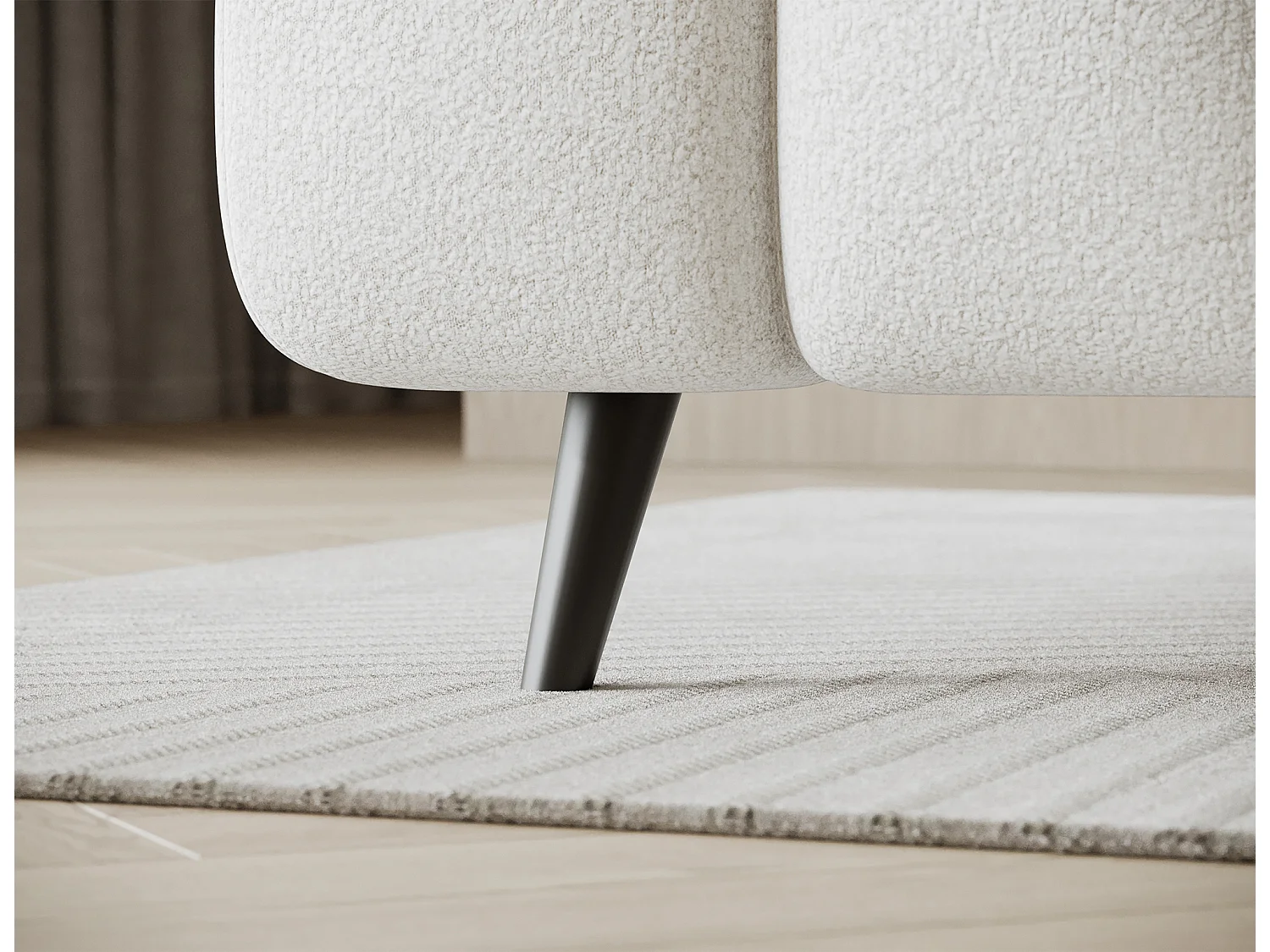 Boxspringbett Damian/140x200/Stoffbezug/Weiss