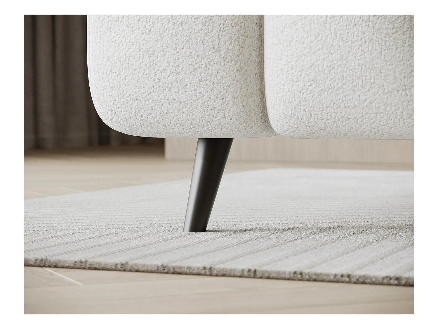 Lit box spring Damian/160x200/revêtement tissu/Blanc