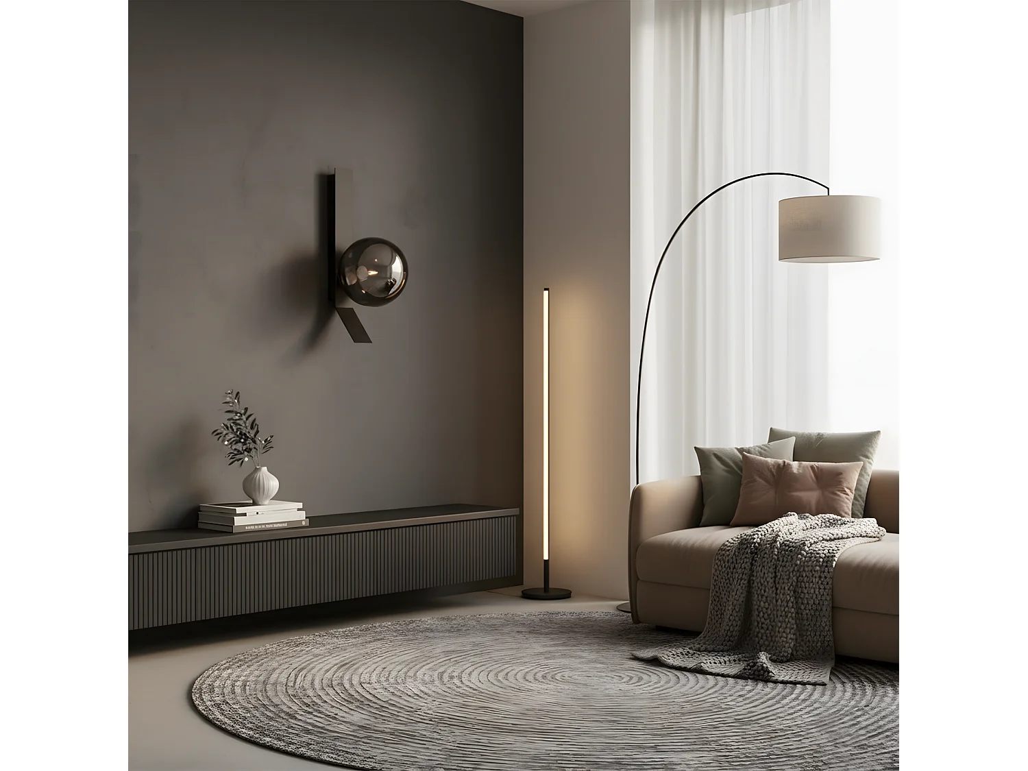 Lampada Da Parete Toolight App1757-1W Black