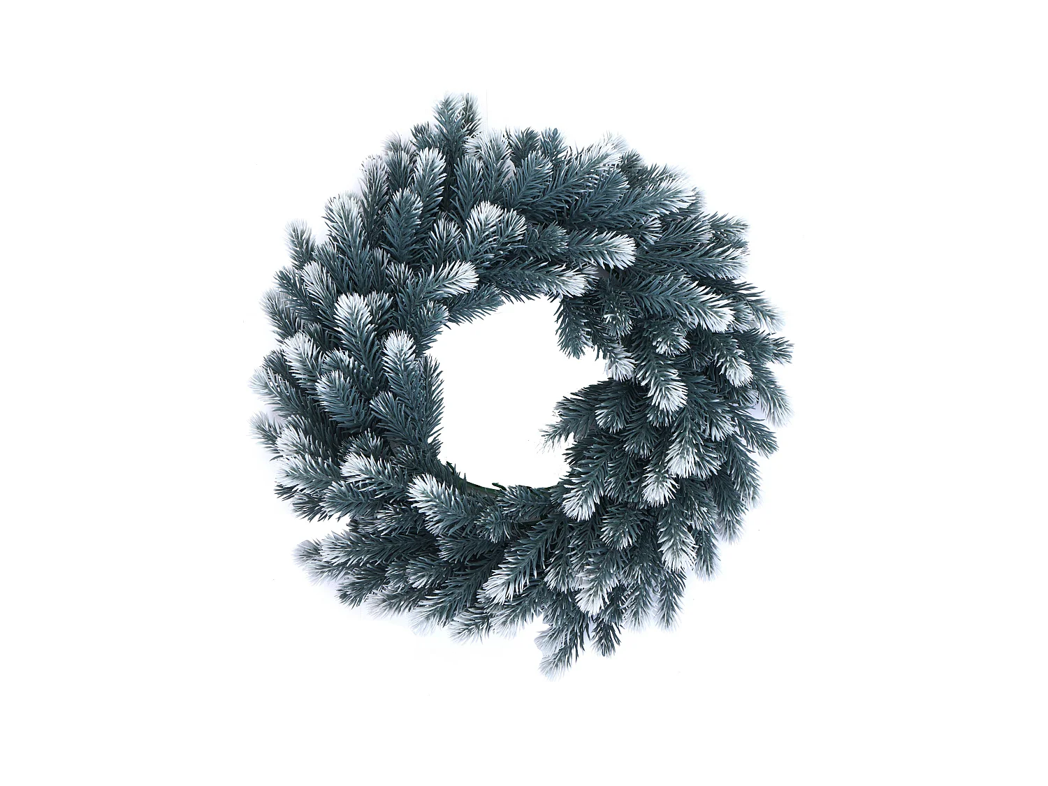 Ghirlanda natalizia MCW-O98, per porta, da tavolo, decorazione artificiale Ø 45 cm ~ abete con neve