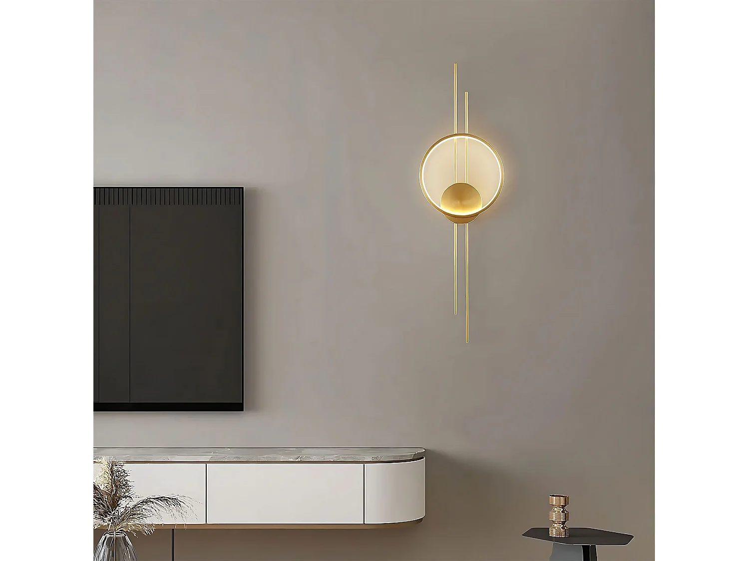 Lâmpada De Parede Toolight App1781-W Led Brush Gold