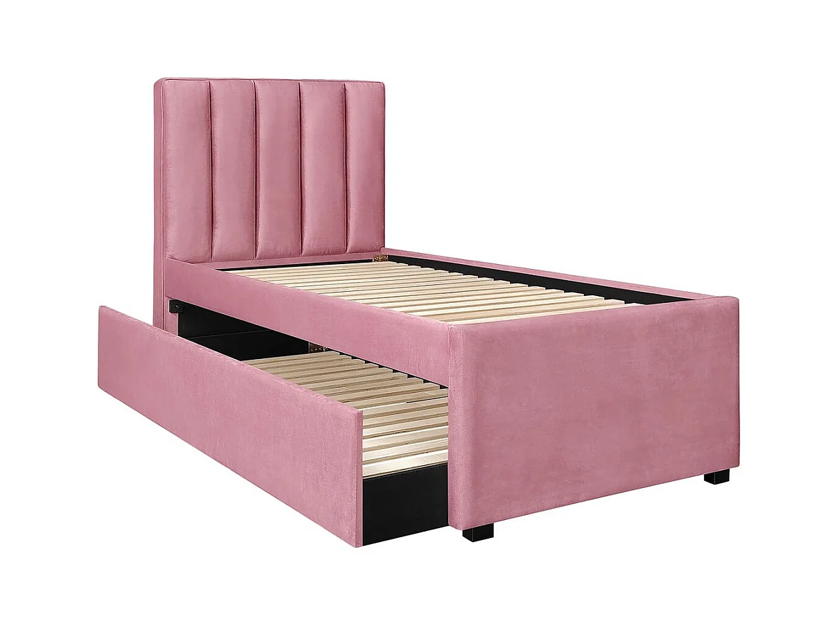 Lit Russo S (90x200)/Tissu/Rose