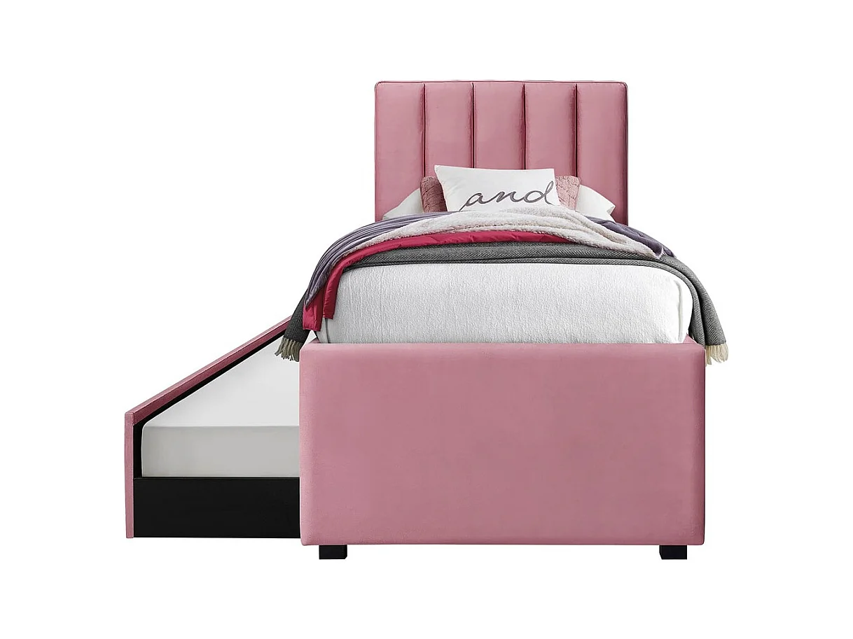 Lit Russo S (90x200)/Tissu/Rose