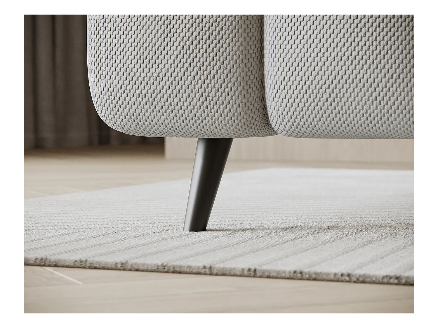 Lit boxspring Damian/180x200/revêtement tissu/Gris