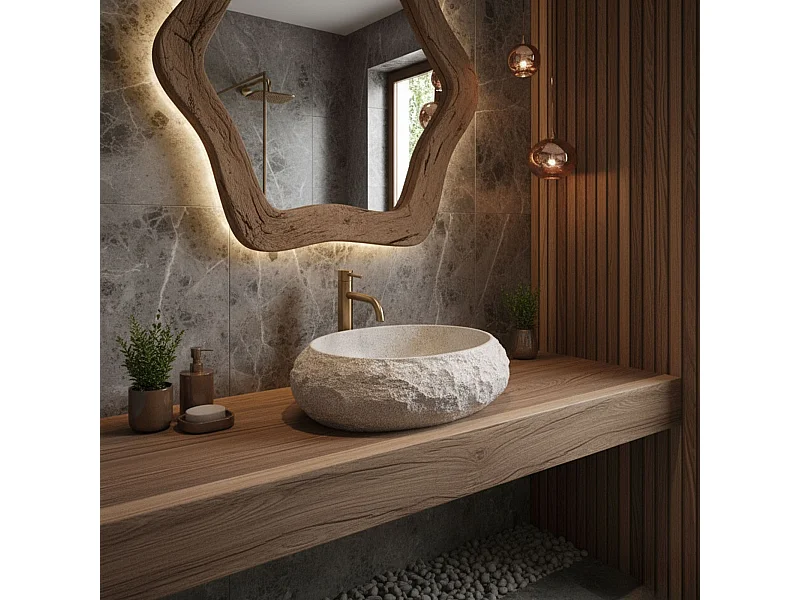 Opzetwastafel Rea Mika Beige