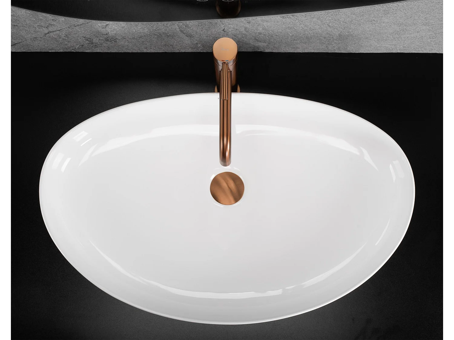 Vasque À Poser Rea Sabina 65 Oval White