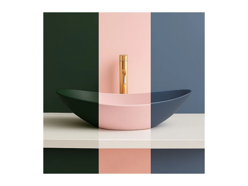 Aufsatzwaschbecken Rea Royal Oval Pink