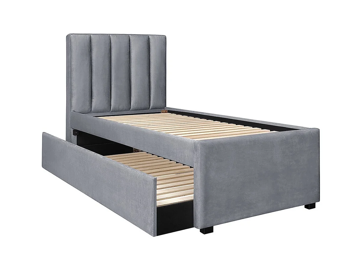 Lit Russo S (90x200)/Tissu/Gris