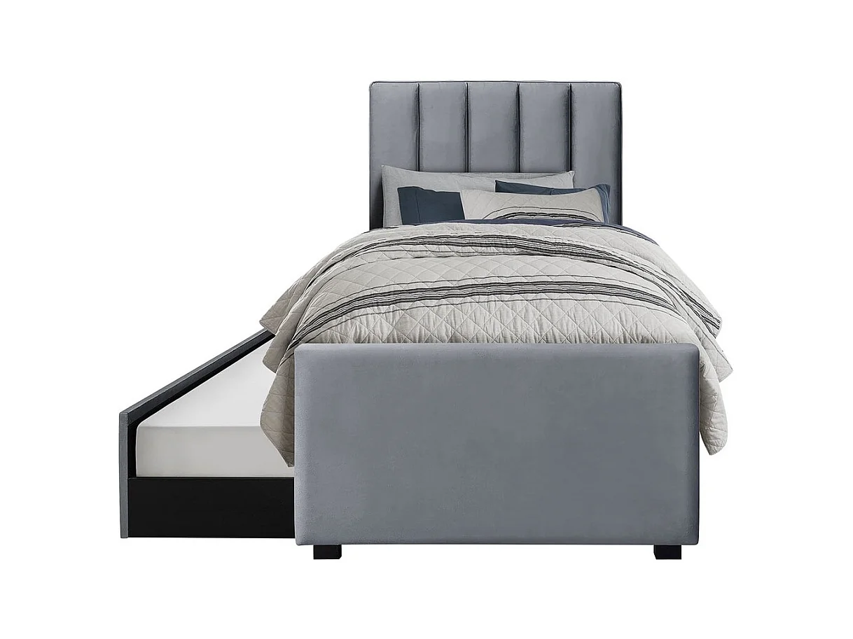 Lit Russo S (90x200)/Tissu/Gris