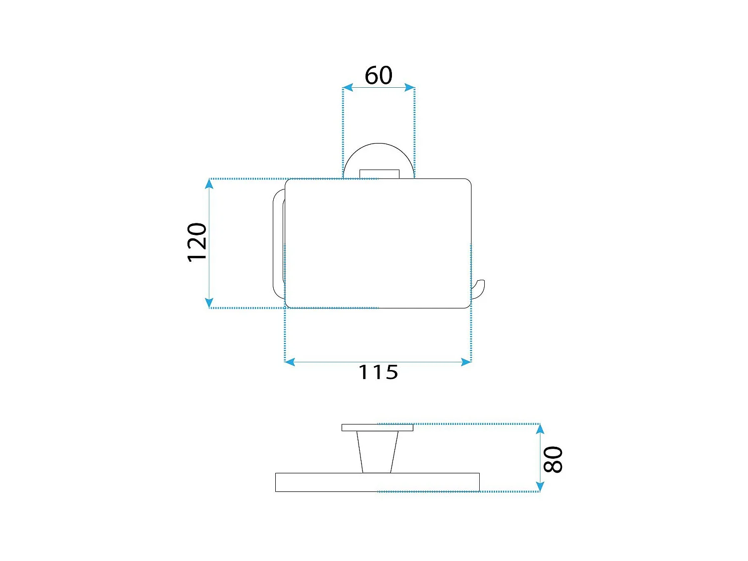 Porte Papier-Toilette Rea 16101 Aristo Brush Steel