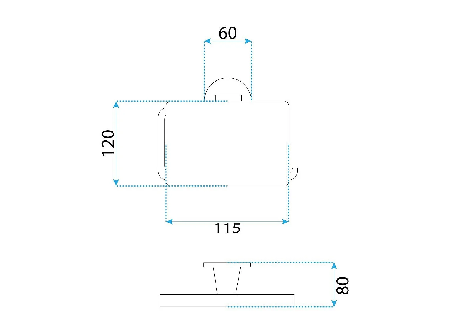 Porte Papier-Toilette Rea 16101 Aristo Brush Steel