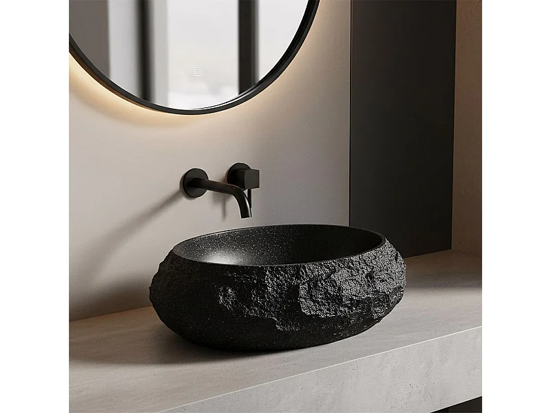 Aufsatzwaschbecken Rea Mika Black