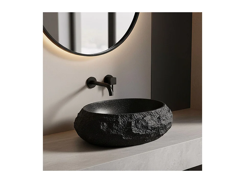 Aufsatzwaschbecken Rea Mika Black