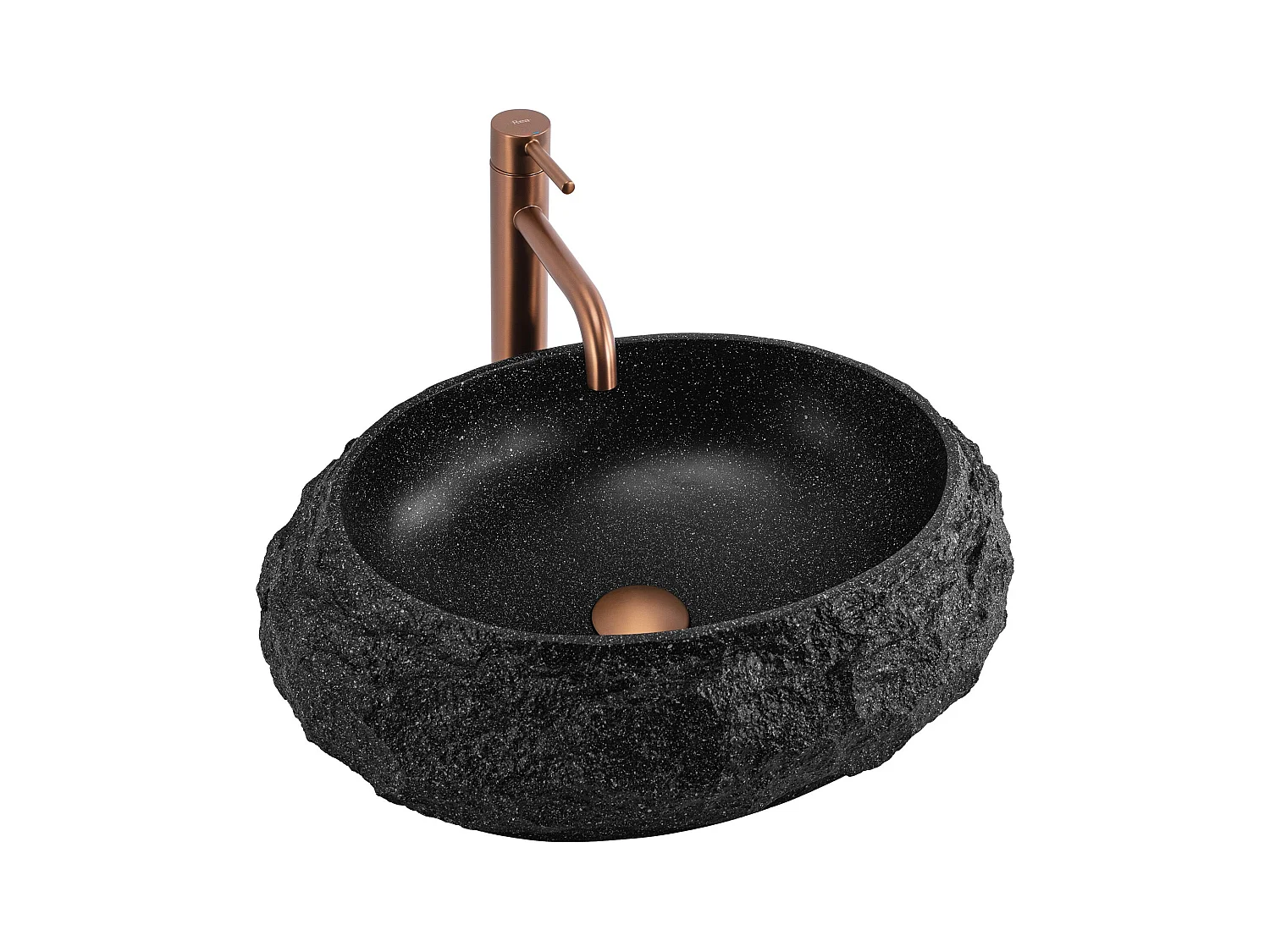 Aufsatzwaschbecken Rea Mika Black