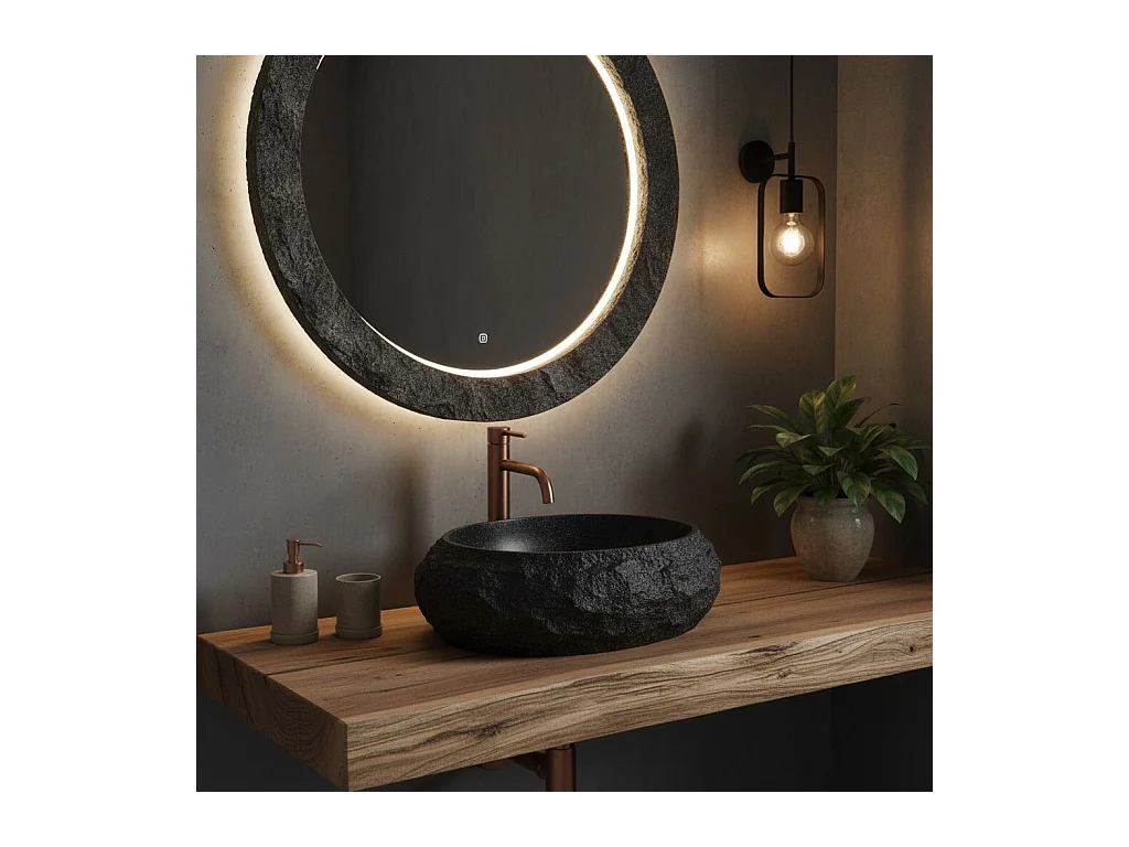 Aufsatzwaschbecken Rea Mika Black