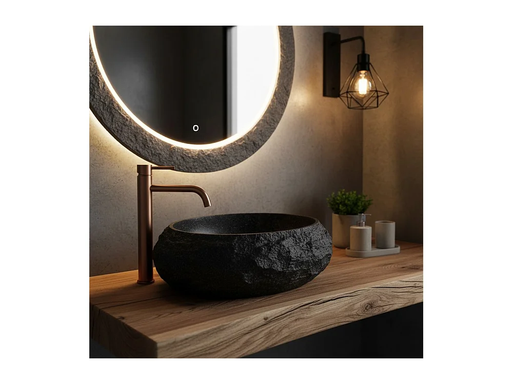 Aufsatzwaschbecken Rea Mika Black