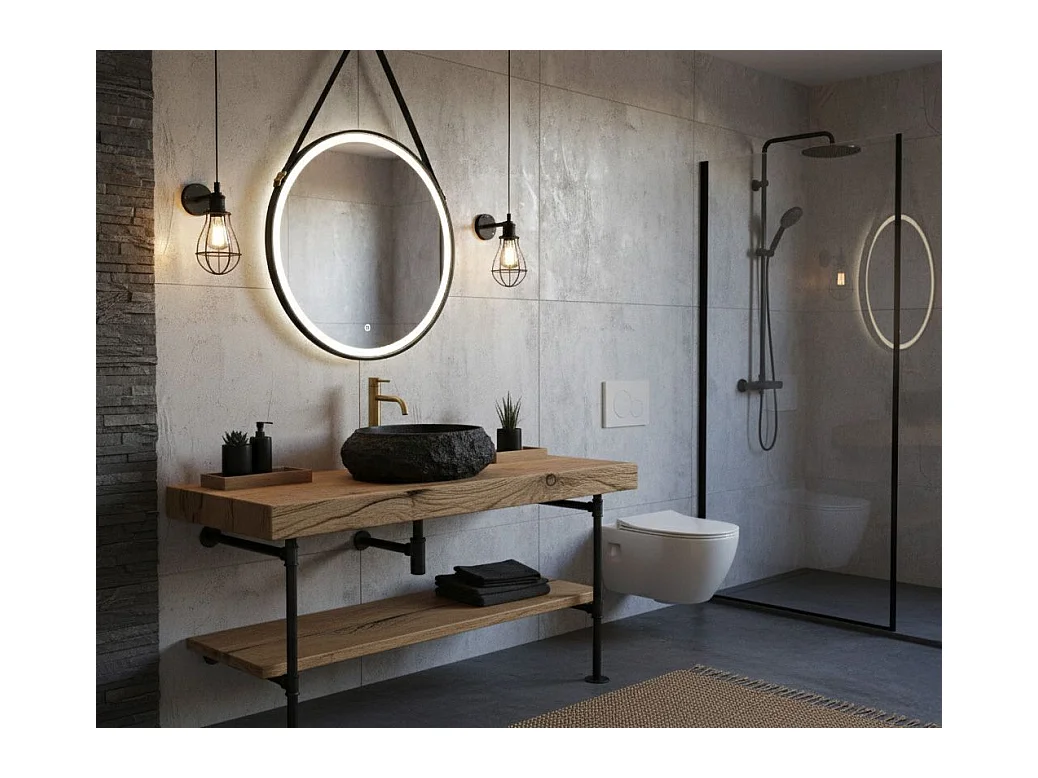 Aufsatzwaschbecken Rea Mika Black