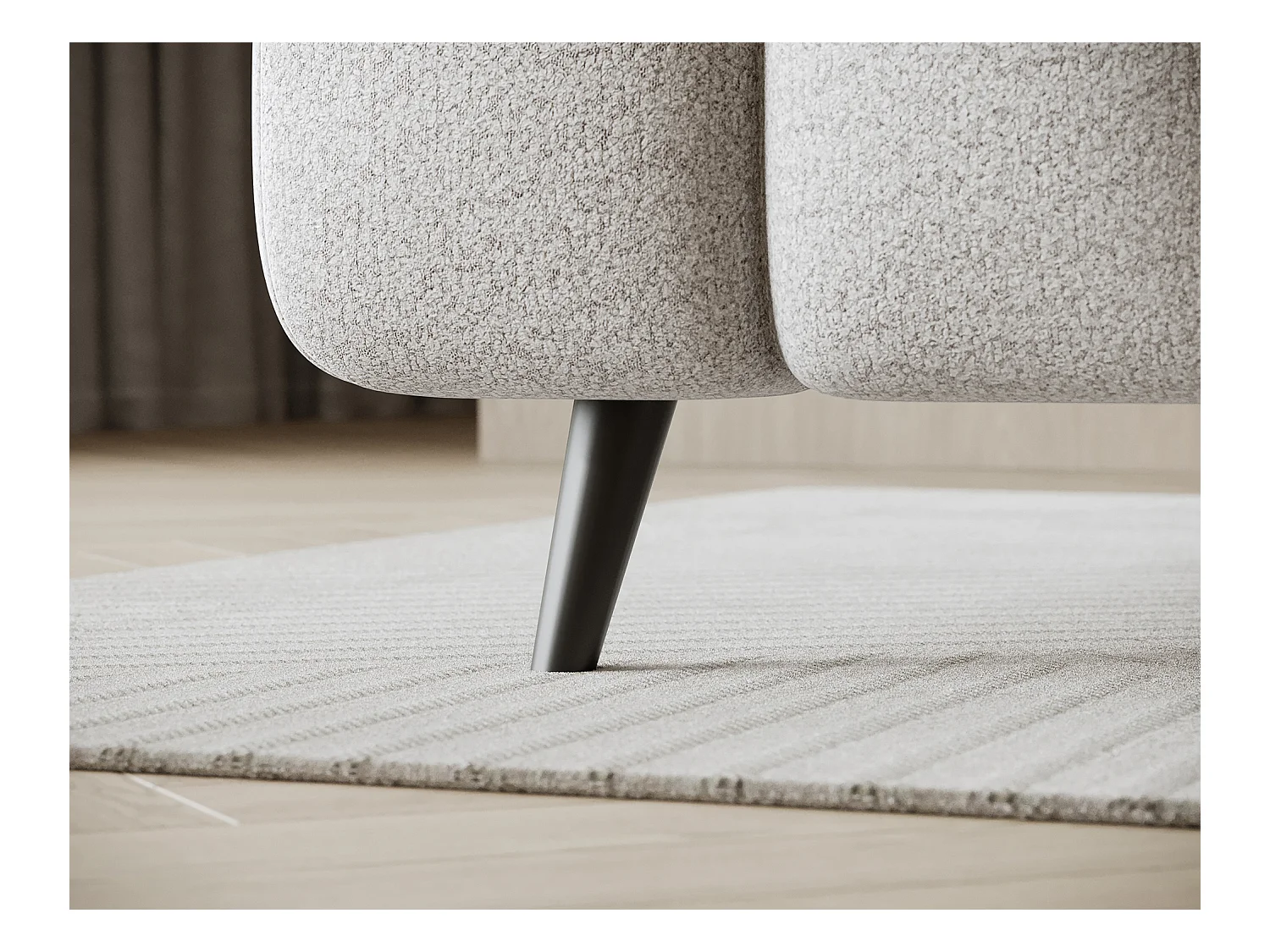 Letto box spring Damian/140x200/rivestimento in tessuto/Grigio