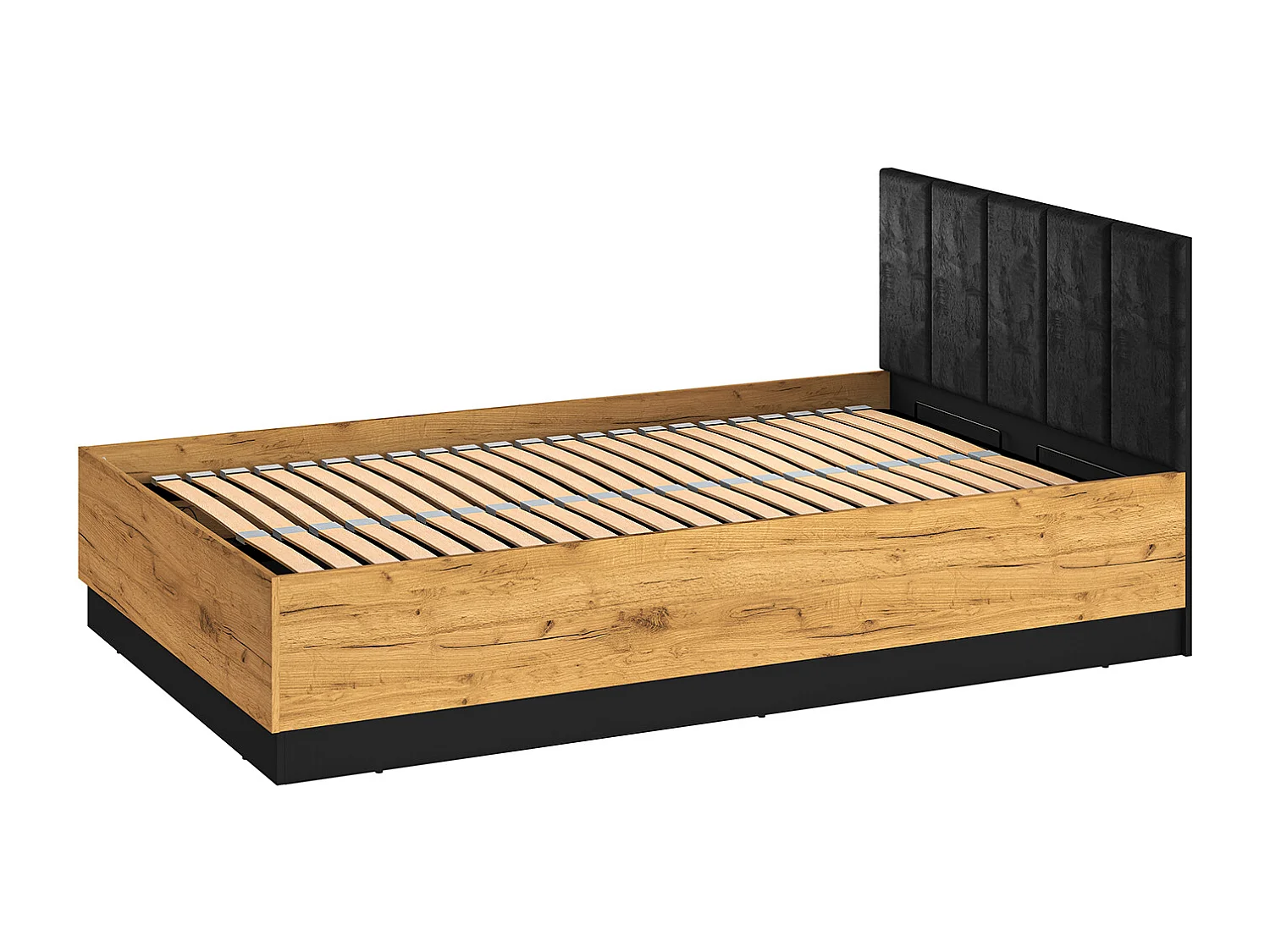 BETT Colt schwarz / Craft Gold Eiche 126 / 208 / 90cm