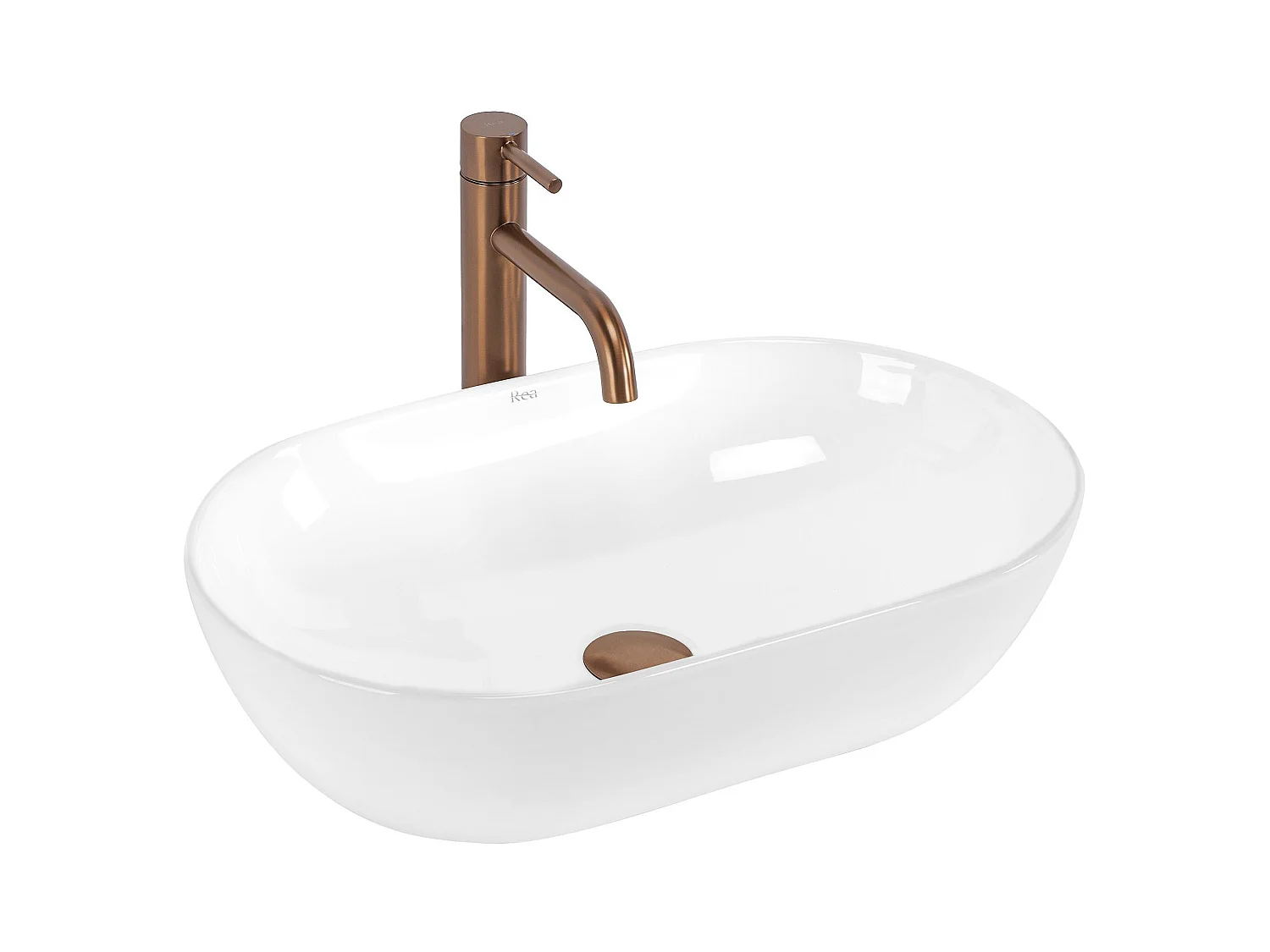 Lavabo Da Appoggio Rea Amelia 52 White