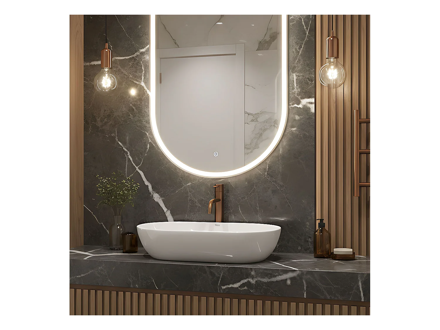 Lavabo Da Appoggio Rea Amelia 52 White