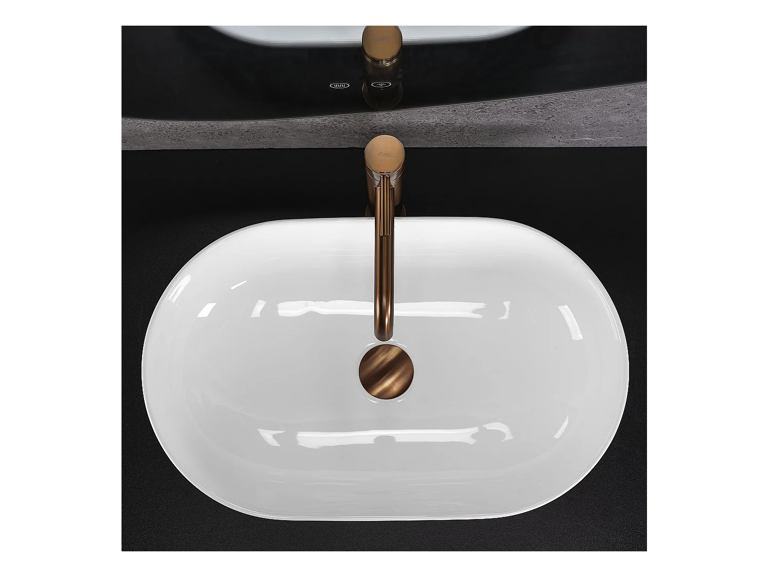 Lavabo Da Appoggio Rea Amelia 52 White