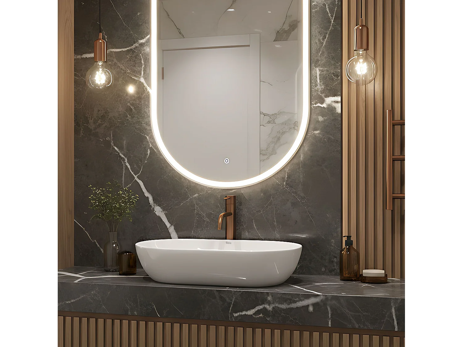 Vasque À Poser Rea Amelia 52 White