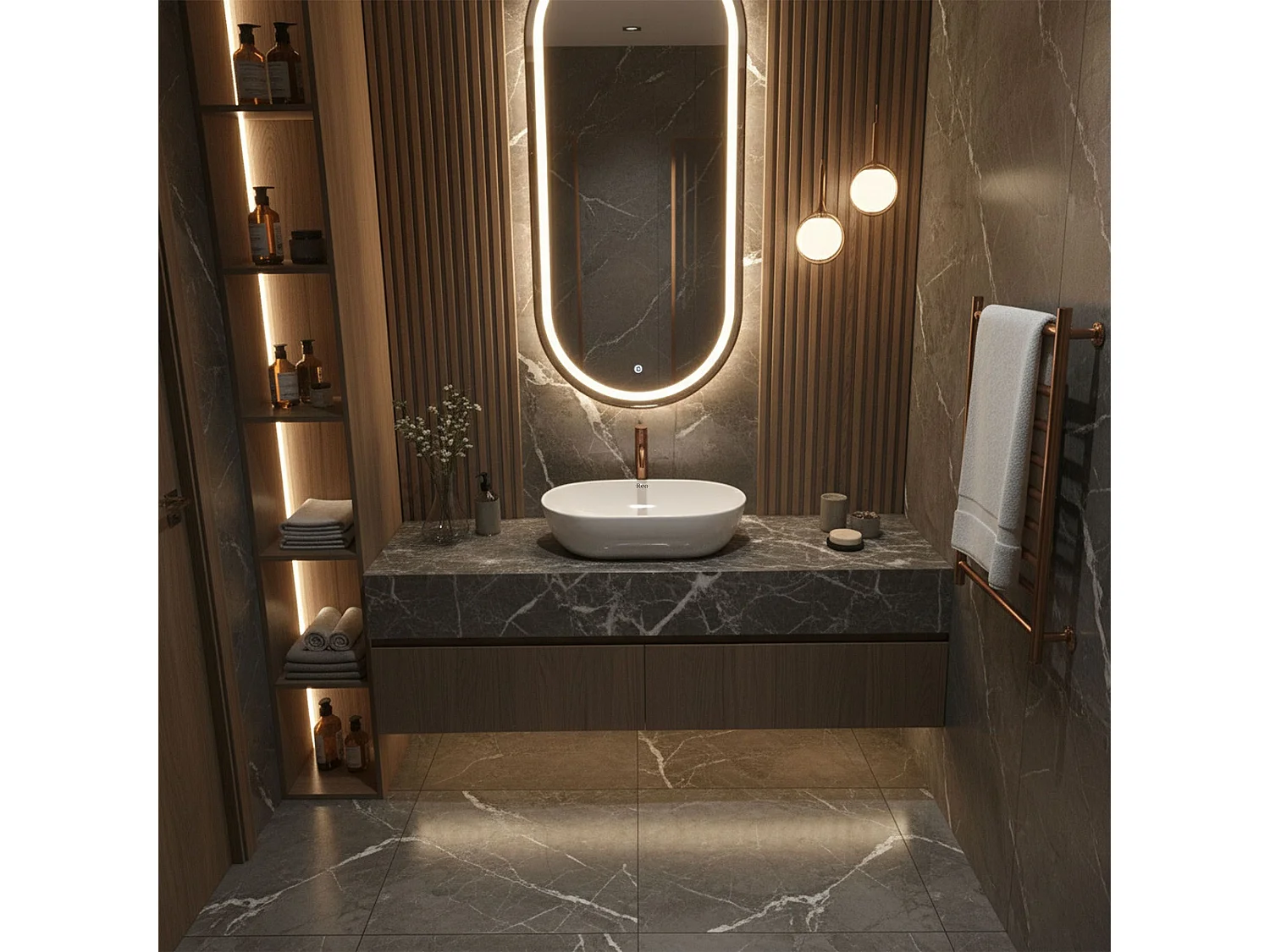 Vasque À Poser Rea Amelia 52 White