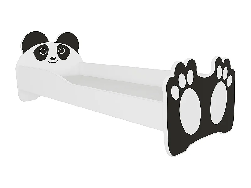 KINDERBETT Bear weiß / Motiv Pandabär 78 / 144 / 58cm