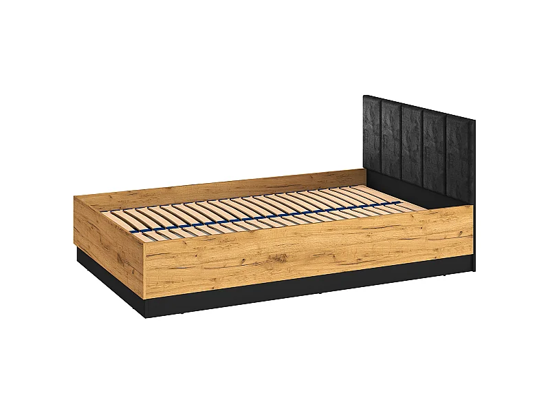 BETT Colt schwarz / Craft Gold Eiche 126 / 208 / 90cm