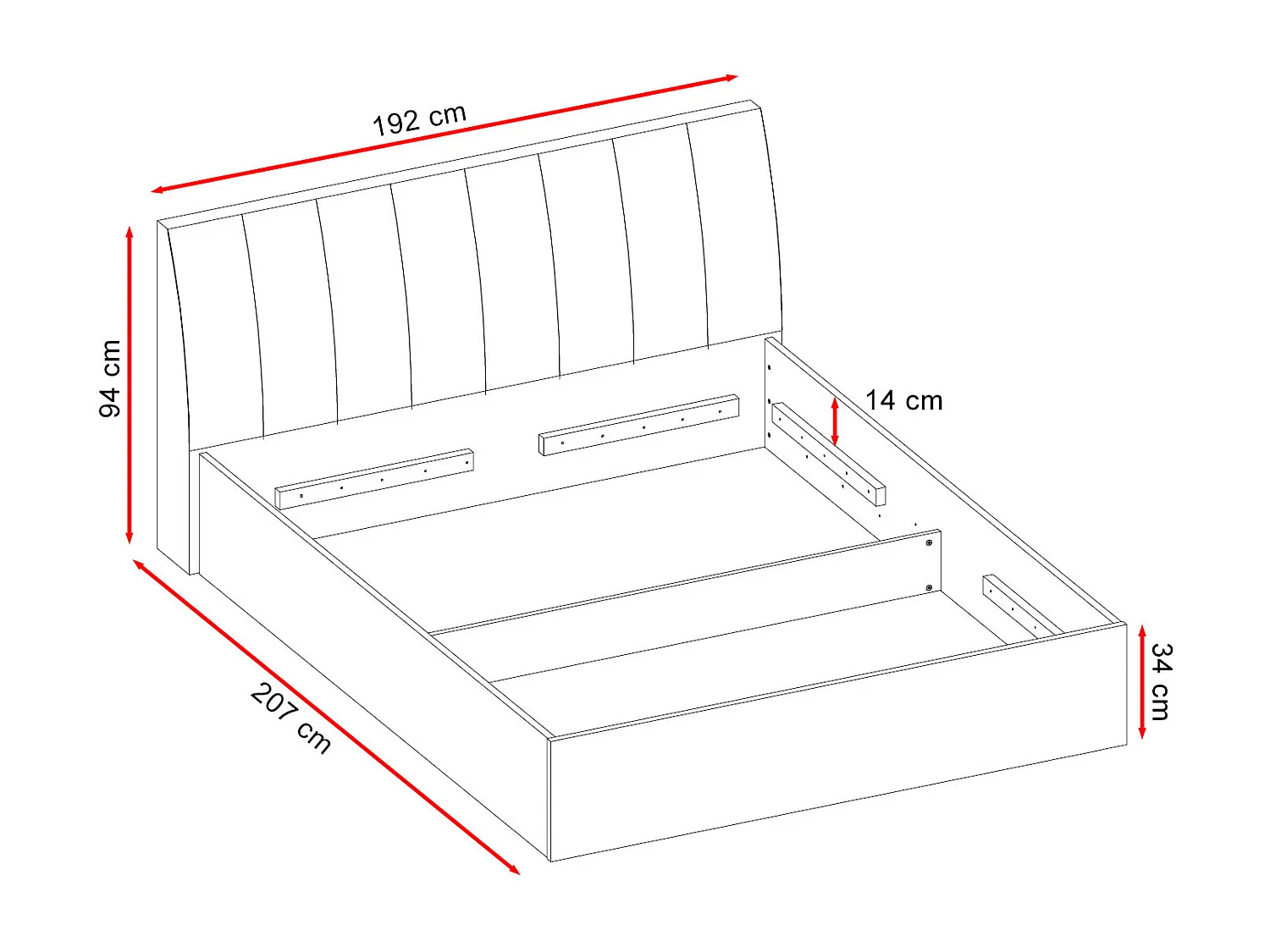 SCHLAFZIMMER-SET Italia weiß matt / weiß hochglanz 3-teilig