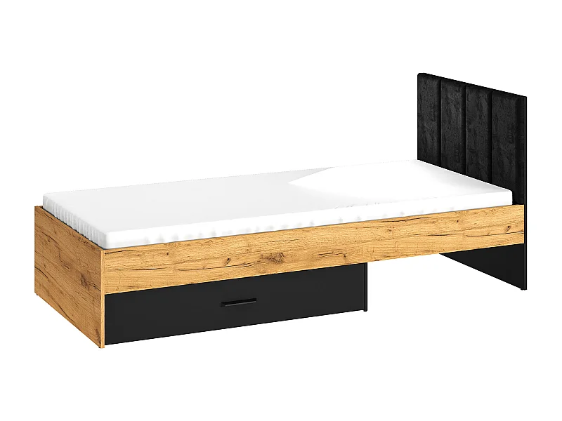 BETT Colt schwarz / Craft Gold Eiche 93 / 207 / 90cm