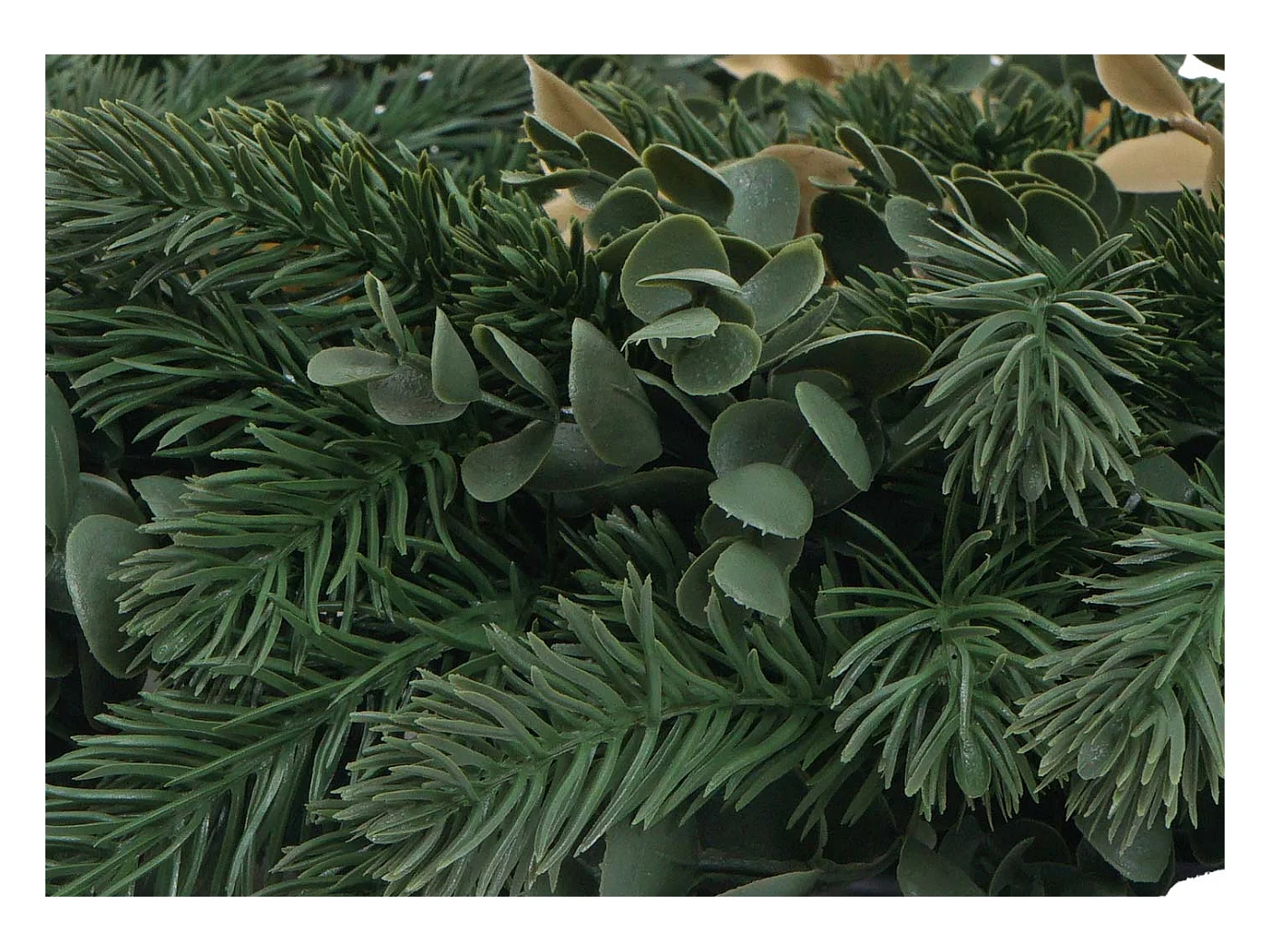 Künstlicher Kranz MCW-O98, Tanne mit goldfarbenen Zapfen