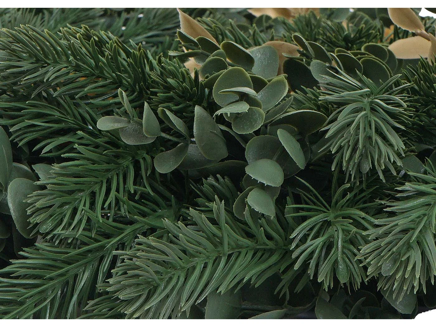 Couronne artificielle MCW-O98,  sapin avec pommes de pin dorées