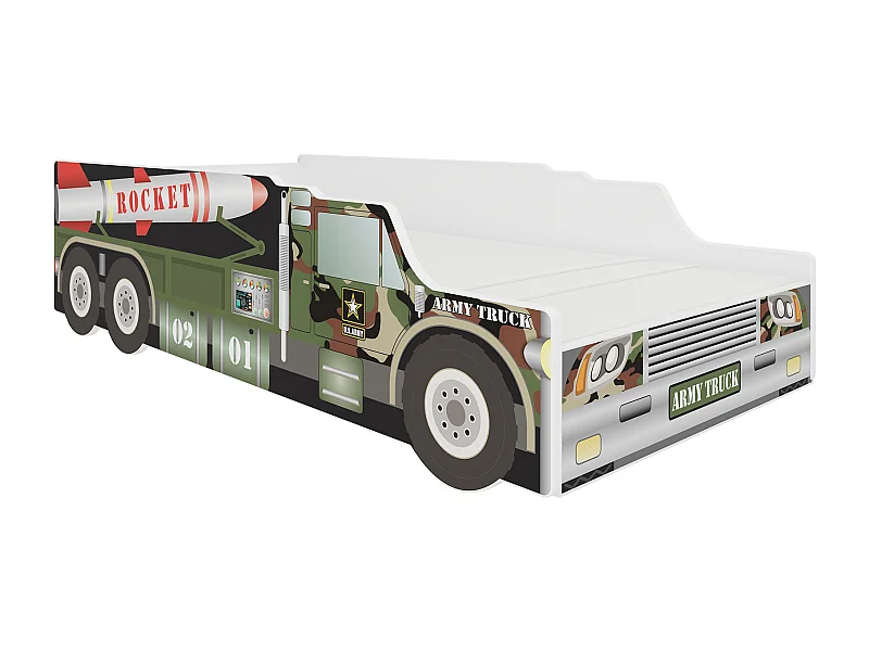 KINDERBETT Rocket 153 / 74 / 60cm weiß / Motiv Rocket