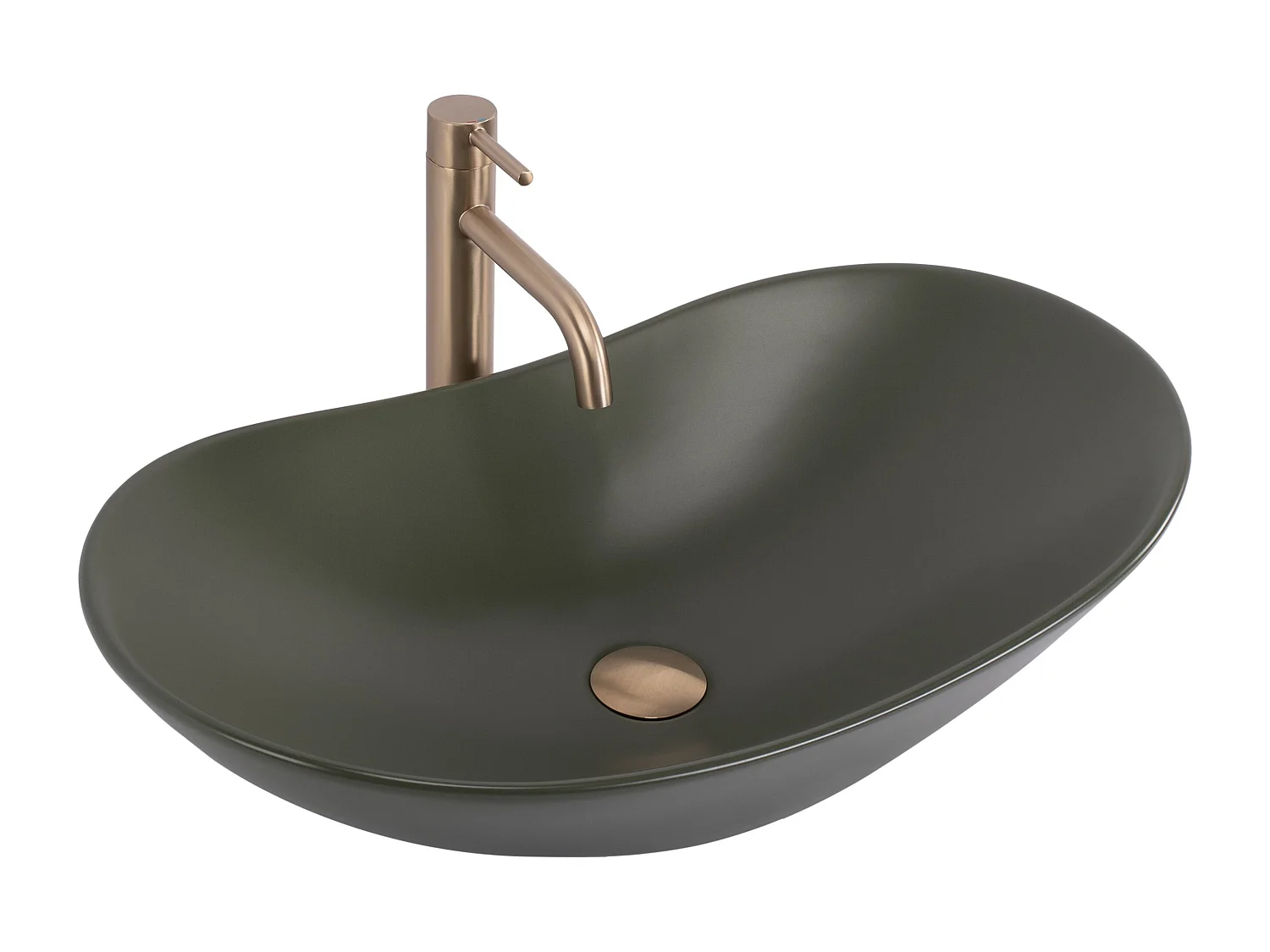 Vasque À Poser Rea Royal Oval Green