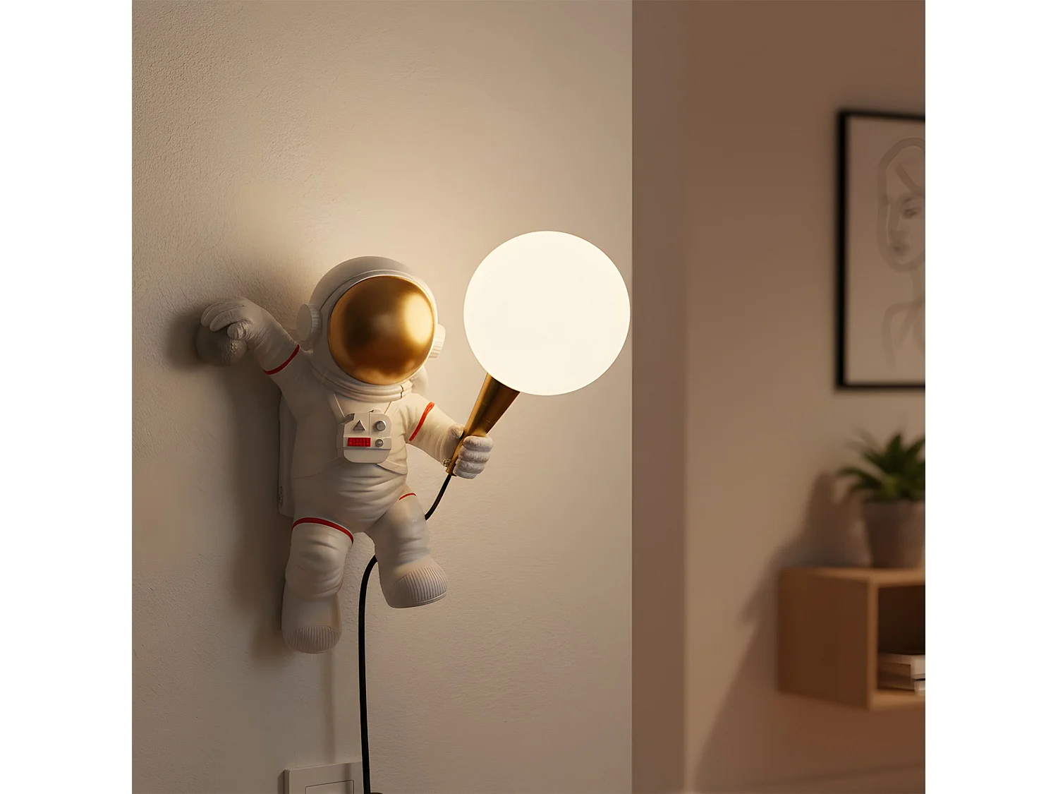 Applique Murale Toolight App1804-1W Cosmo White