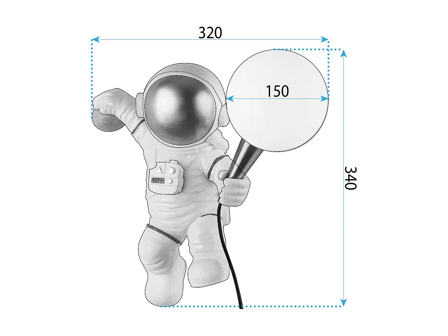 Applique Murale Toolight App1804-1W Cosmo White