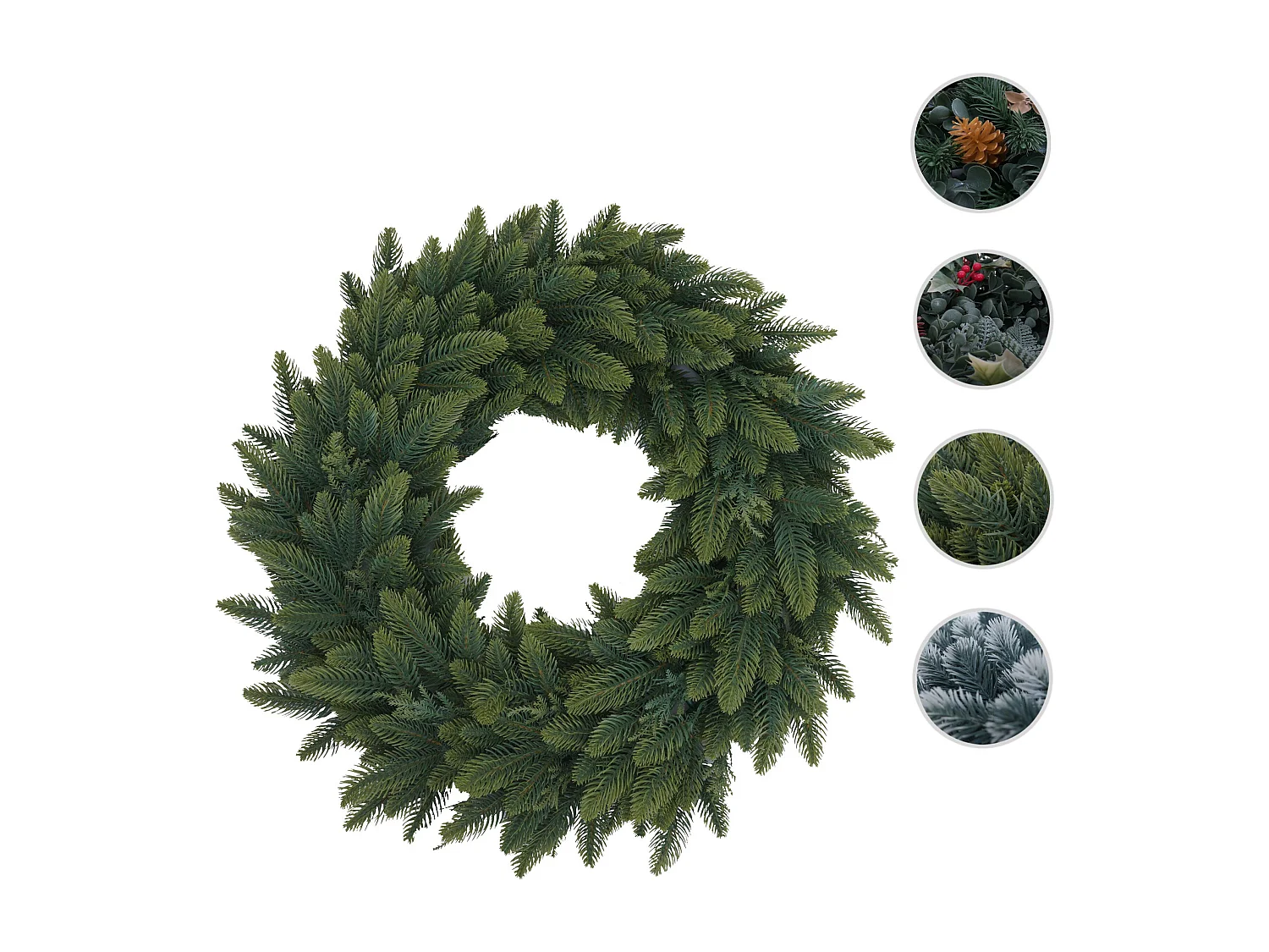Couronne artificielle MCW-O98,  sapin vert