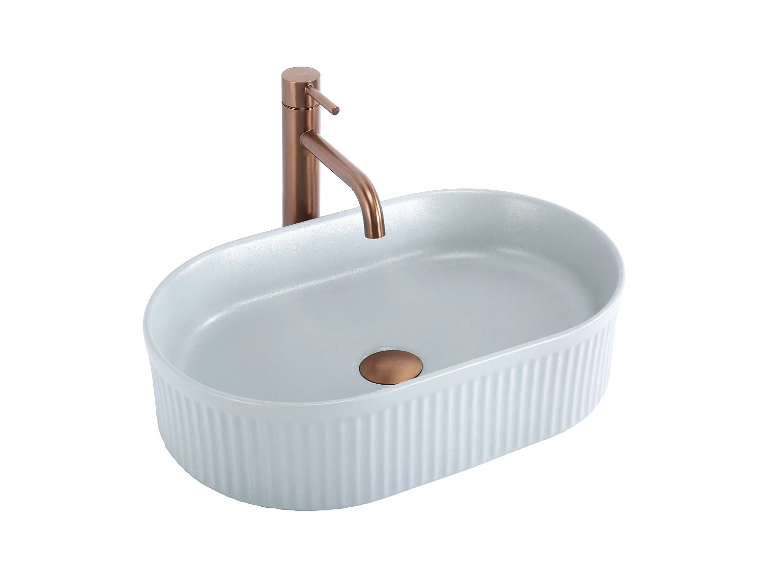 Lavabo Da Appoggio Rea Vanda Baby Matt Oval Blue