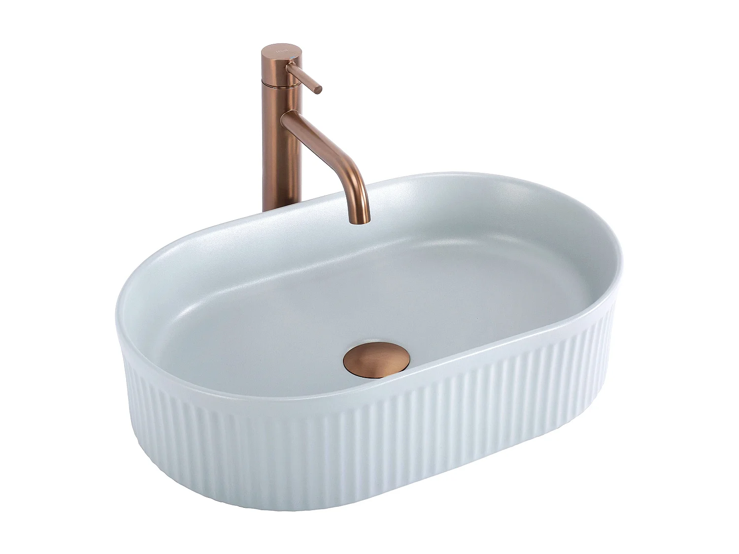 Vasque À Poser Rea Vanda Baby Matt Oval Blue