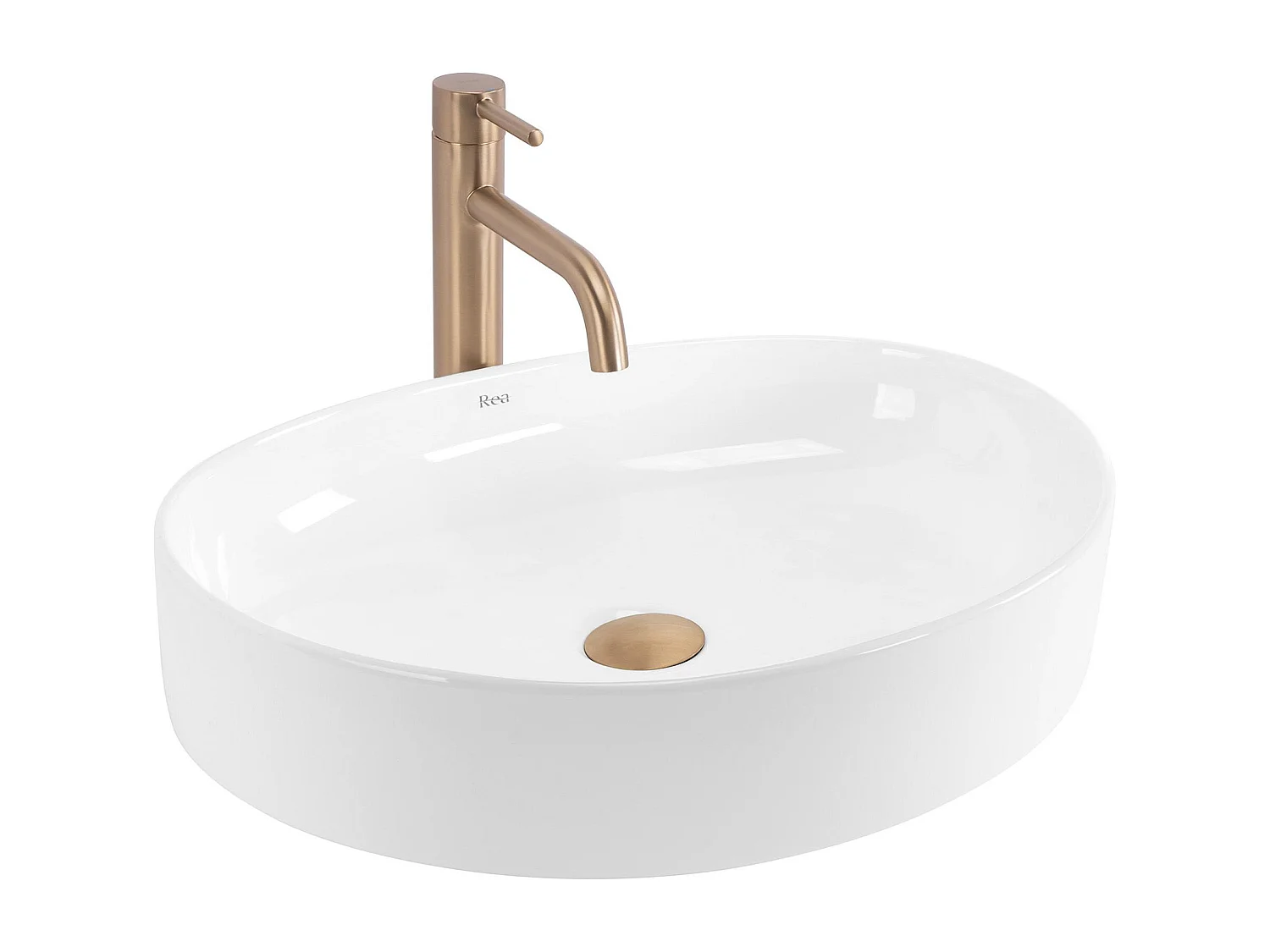 Vasque À Poser Rea Sabina 50 Oval White