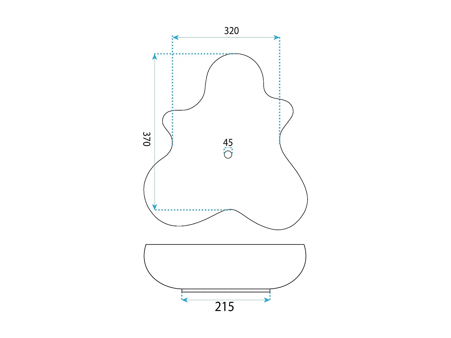 Vasque À Poser Rea Izolda Asymetric White